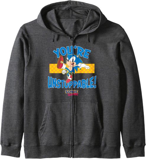 Discover Sonic The Hedgehog Father's Day You Are Unstoppable Logo Zip Hoodie