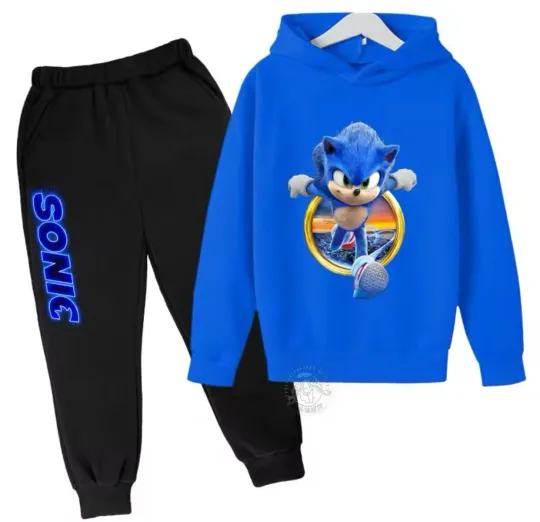 Discover Kids Boys Girls Sonic The Hedgehog 3D Printed Hoodies T-shirt Tracksuit NEW