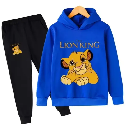 Discover Summer Kids Boys Lion Simba Cartoon Hoodies Tracksuit T-shirt Pullover NEW