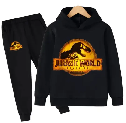 Discover Kids Boys Girls  Jurassic World TV Movies Tracksuit soccer Pullover Training NEW