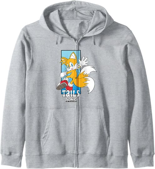 Discover Sonic The Hedgehog Tails Spotlight Panel Portrait Zip Hoodie
