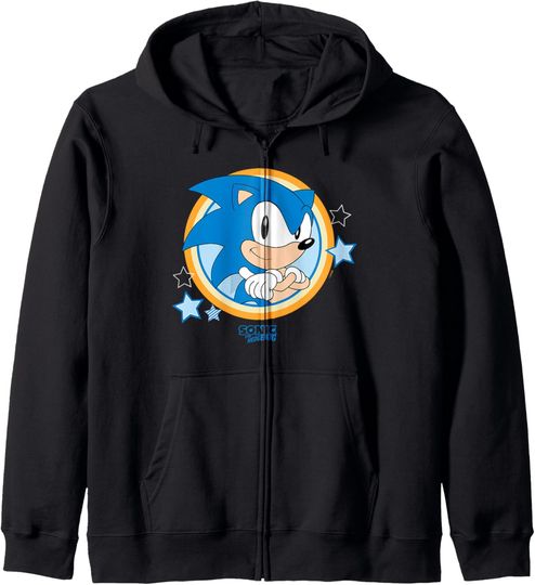 Discover Sonic The Hedgehog Father's Day You're A Star Portrait Zip Hoodie