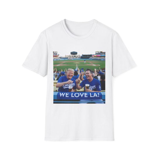 Discover Donald Trump Gavin Newsom T-Shirt, Funny Political Satire Tee, Dodgers Playoff Game Shirt, LA Fan Gift, ChiTownPrintShack