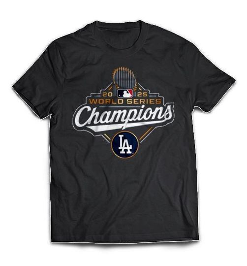 Discover Dodgers 2025 World Series Champions Black Shirt Mookie Betts Shohei Ohtani Freeman Kershaw Yamamoto