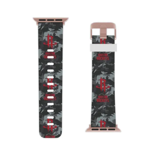 Houston Rockets All Over Camo Print Watch Band for Apple Watch