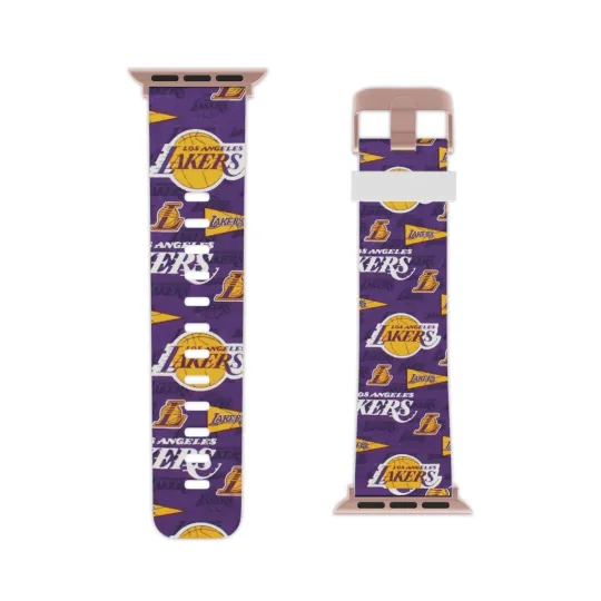 Discover Los Angeles Lakers Watch Band for Apple Watch All Over Print