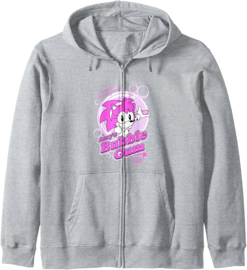 Discover Sonic The Hedgehog Amy's Bubble Gum Sweet And Fresh Retro Zip Hoodie
