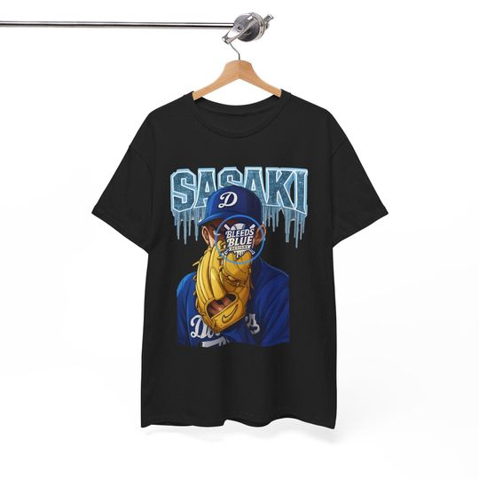 Discover Dodgers Roki Sasaki Ice Anime Tee Shirt - Unisex Heavy Cotton Casual Fit