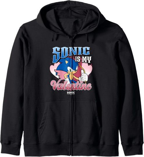 Discover Sonic The Hedgehog Valentine's Day Sonic Is My Valentine Zip Hoodie