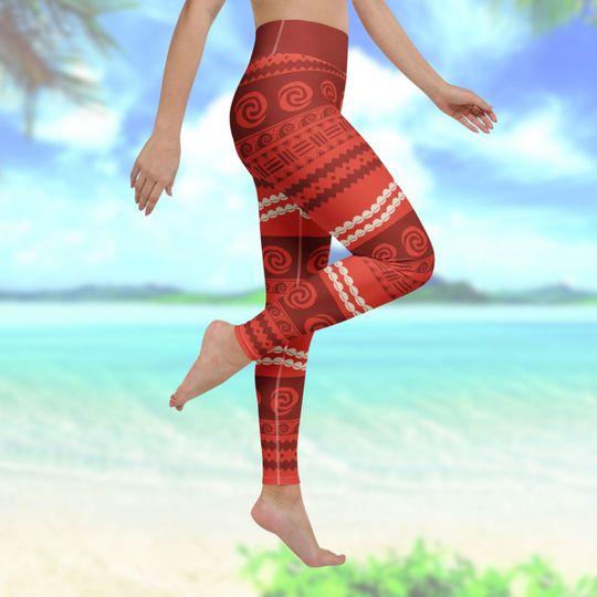 Discover Moana Yoga Leggings Womens Disney pants cosplay Disney bounding run Disney athleticwear