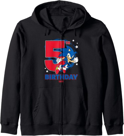 Discover Sonic The Hedgehog 5th Birthday Epic Sonic Big Chest Logo Zip Hoodie