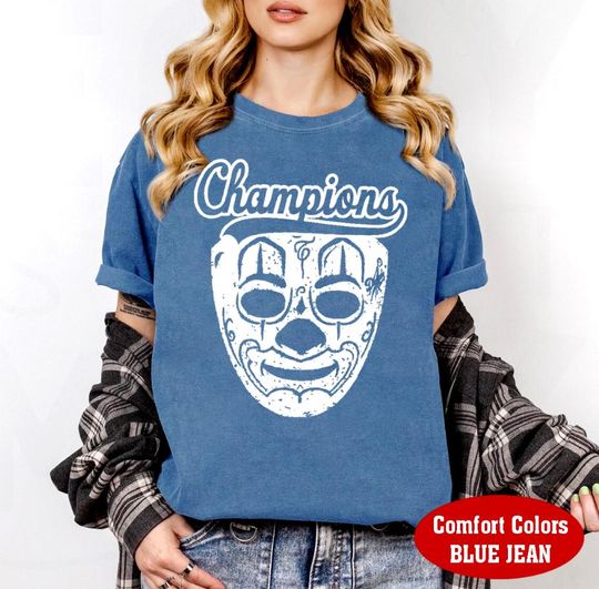 Discover Los Angeles Baseball Champions Mask Vintage Comfort Colors Shirt, Los Angeles Baseball Champs 2025 Retro T-Shirt, Game Day Shirt, For Her