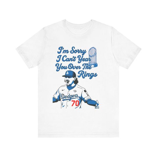 Discover Dodgers Championship Tee, I Can't Hear You Over the Rings Baseball Shirt, LA Fan Gift