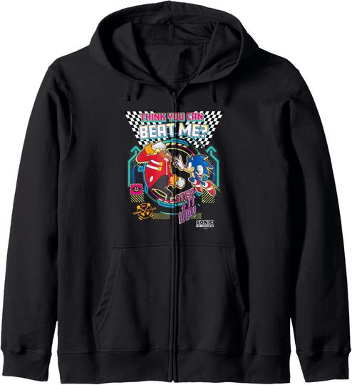 Sonic The Hedgehog Think You Can Beat Me? Dr. Eggman Fight Zip Hoodie