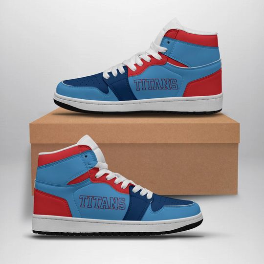 Discover Titans Womens High Top Sneakers, Game Day Shoes, Vintage Style, Cute Sports Sneakers, Athletic Stre