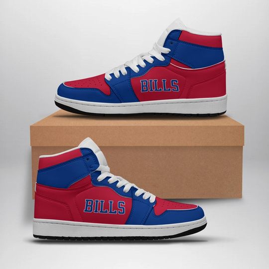 Discover Bills Womens High Top Sneakers, Game Day Shoes, Cute Sports Sneakers