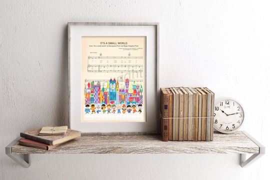 Discover It's A Small World Boys and Girls Sheet Music Art Print