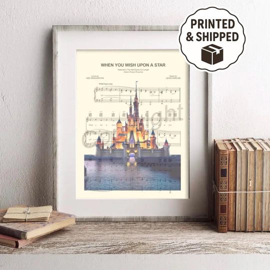 Discover Disney World Cinde Castle Sheet Music Art Print