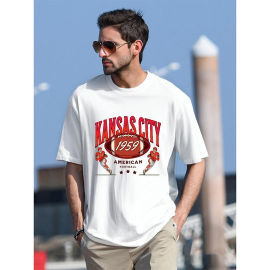 Discover Kansas City Football T-Shirt, Game Day Shirt, Retro Football Tee, Sports Fan Gift