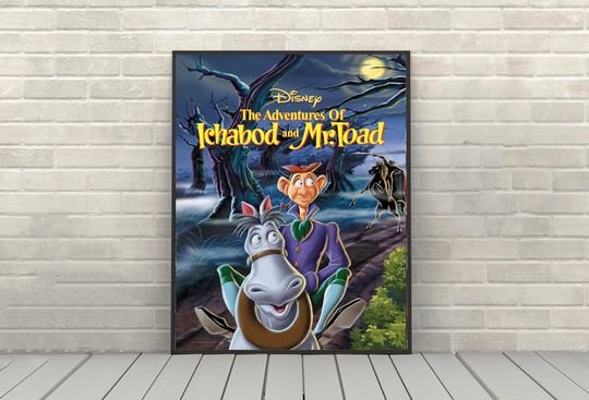 Discover Vintage Disney Attraction Poster - The Many Adventures of Ichabod and Mr. Toad - Magic Kingdom & Disney World Poster
