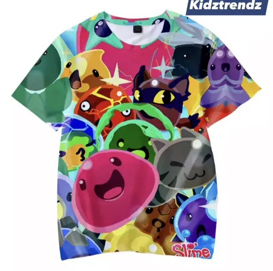 Discover Summer 3D Printed T-Shirt for Kids and Adults, Slime Rancher Design
