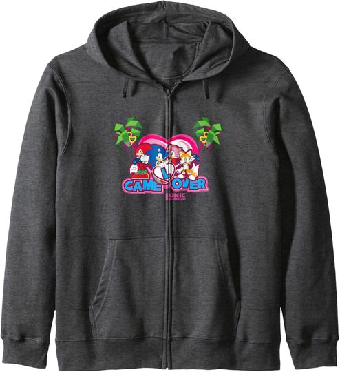 Discover Sonic The Hedgehog Valentine's Day Game Lover Group Shot Zip Hoodie