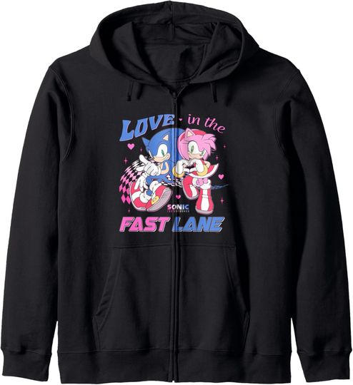 Discover Sonic The Hedgehog Valentine's Day Love In The Fast Lane Zip Hoodie