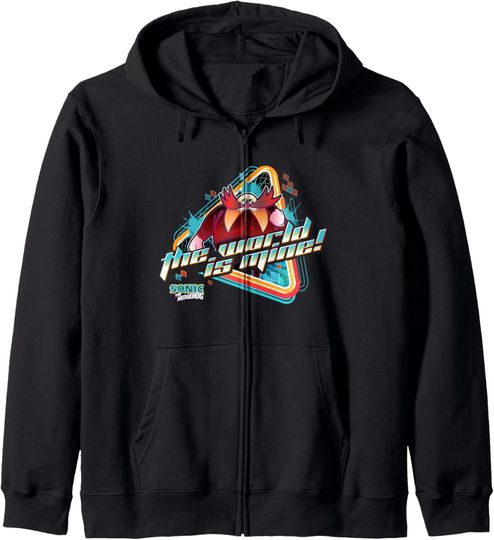 Sonic The Hedgehog The World Is Mine! Dr. Eggman Retro Zip Hoodie
