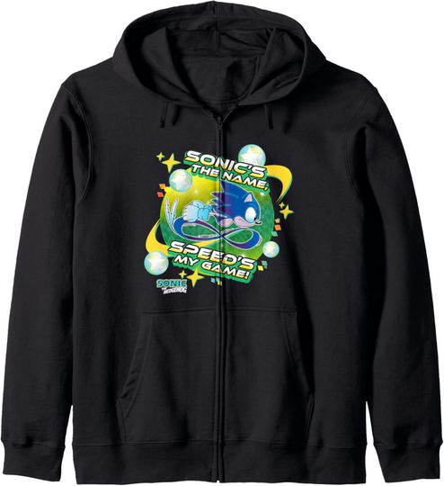 Sonic The Hedgehog Sonic's The Name Speed's My Game! Zip Hoodie