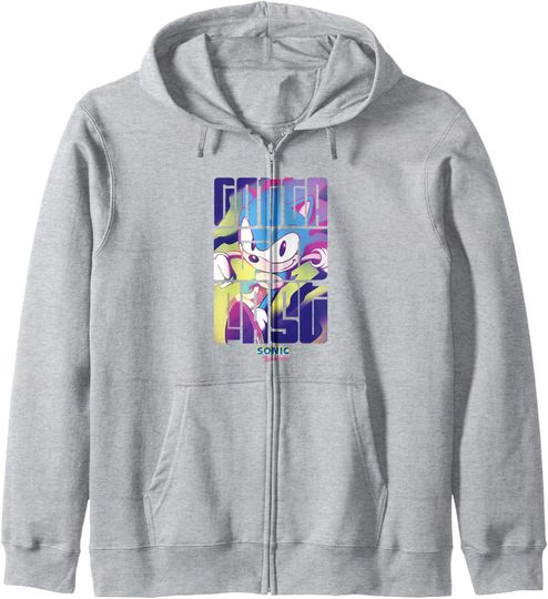 Discover Sonic The Hedgehog Gotta Go Fast Vintage Logo Zip Hoodie
