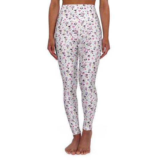 Cutie Pinky Minnie, Disney Women Legging, Active Wear Yoga Pants, Disney Gift, Cruise Outfit, Disney Outfit