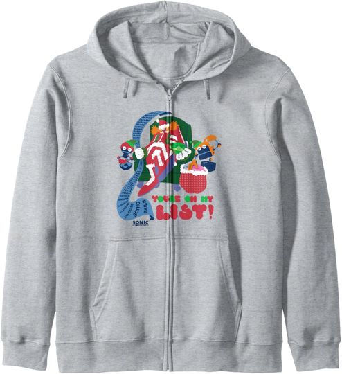 Sonic The Hedgehog Christmas You're On My List! Robotnik Zip Hoodie