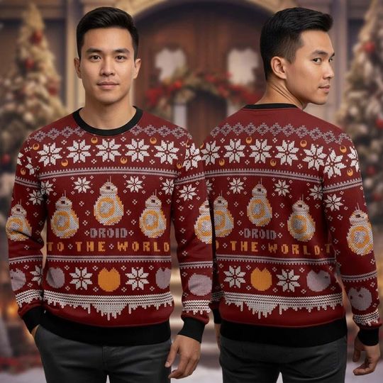 Discover Star Wars BB-8 Droid Christmas Sweater, Disneyland Movie Shirt, Ugly Xmas Sweater for Men and Women