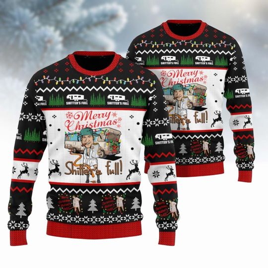 Christmas Shitters Full Ugly Sweater, National Lampoon's Christmas Vacation Family Sweater, Clark Griswold Shirt