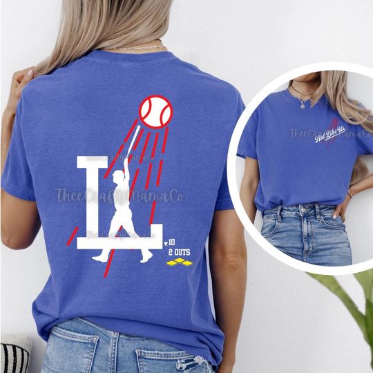 Discover UNISEX LA Doyers GrandSlam Crewneck Tshirt - Not Like Us - 2024 Champs | Blue | White
