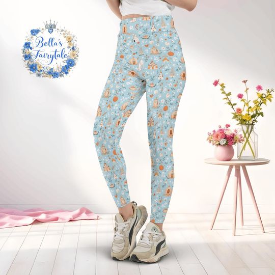 Discover Cinde-Inspired Fairytale, Disney Women Legging, Active Wear Yoga Pants, Disney Gift, Cruise Outfit, Disney Outfit
