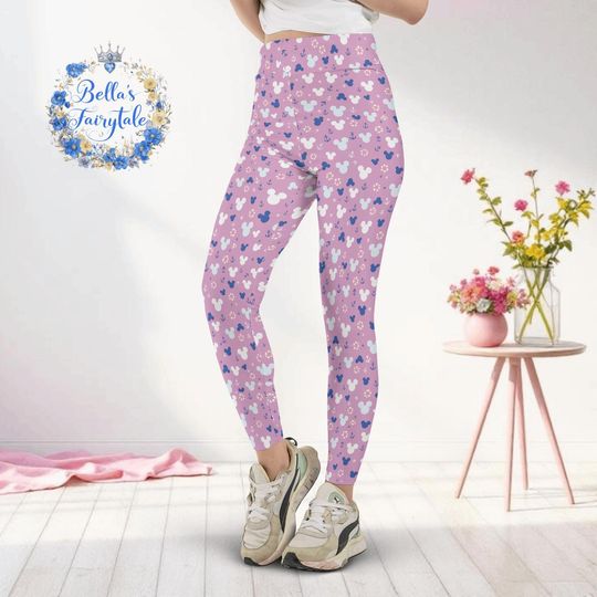 Discover Pinky Mickey Cruise, Disney Women Legging, Active Wear Yoga Pants, Disney Gift, Cruise Outfit, Disney Outfit