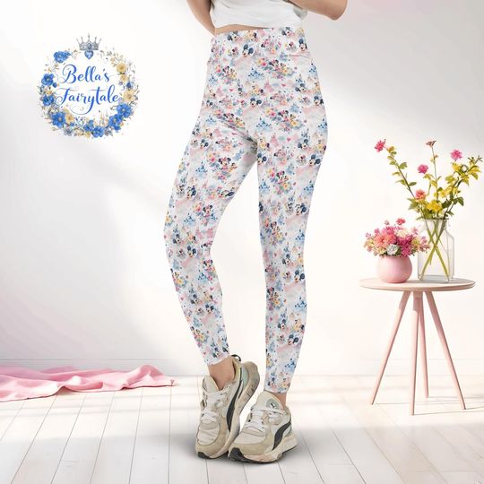 Discover Mickey Disney Women Legging, Active Wear Yoga Pants, Disney Gift, Cruise Outfit, Disney Outfit
