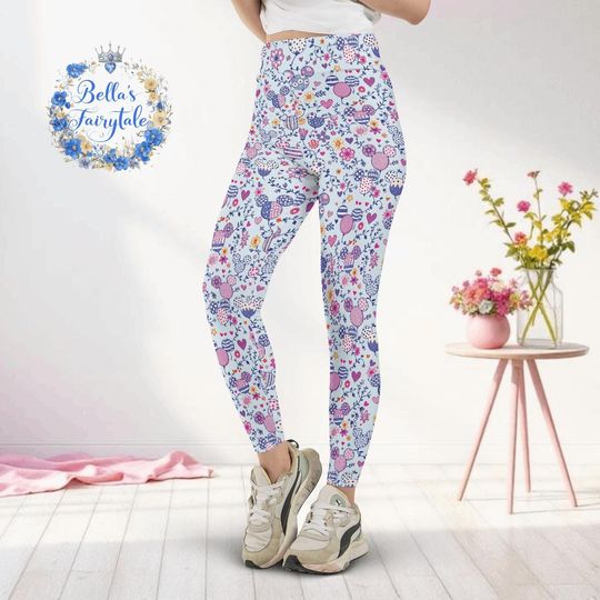Discover Purple Mickey Balloons, Disney Women Legging, Active Wear Yoga Pants, Disney Gift, Cruise Outfit, Disney Outfit