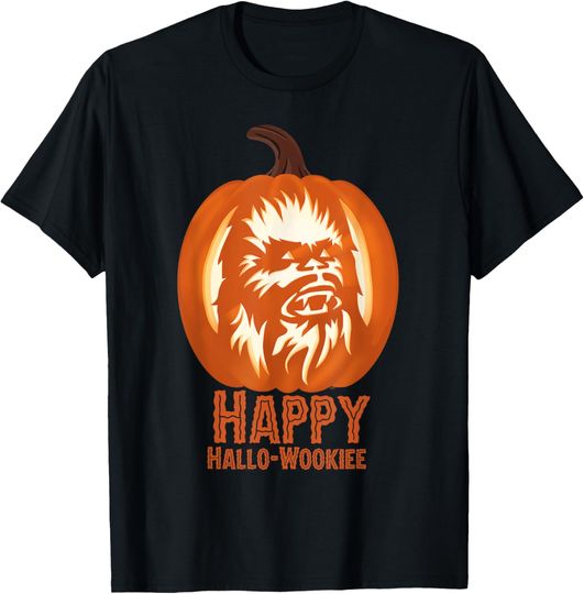 Star Wars Halloween "Happy Hallo-Wookiee" Chewbacca Pumpkin T-Shirt