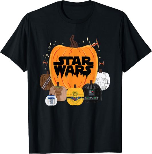 Discover Star Wars Halloween Pumpkin Characters Group T-Shirt