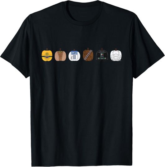 Discover Star Wars Halloween Pumpkin Characters Lineup T-Shirt