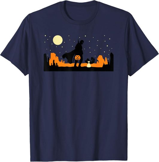 Discover Star Wars The Mandalorian Halloween Candy Hunters Silhouette T-Shirt