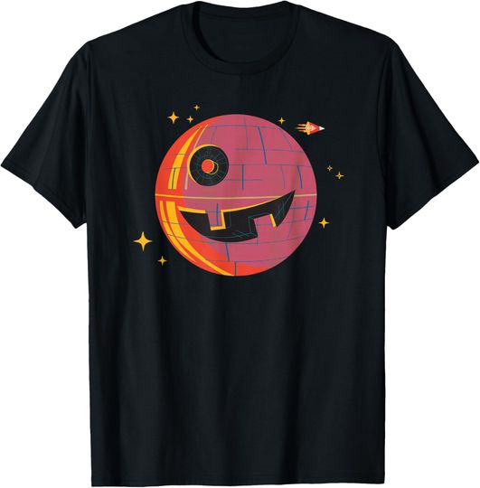 Discover Star Wars Death Star Pumpkin Jack-o’-Lantern Funny Halloween T-Shirt