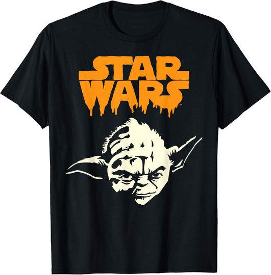 Discover Star Wars Yoda Dripping Ooze Logo Halloween T-Shirt