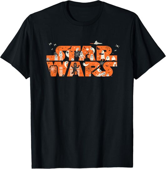 Discover Star Wars Halloween Darth Vader Spooky Empire Movie Logo T-Shirt