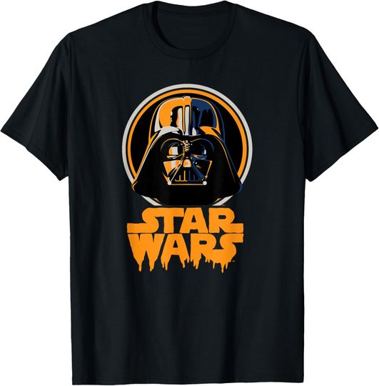 Discover Star Wars Darth Vader Spooky Dripping Logo Halloween T-Shirt