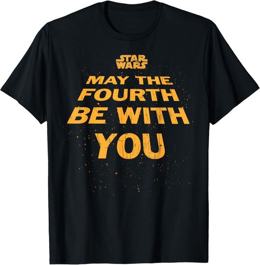 Star Wars May The Fourth Be With You Tilted Logo Poster T-Shirt