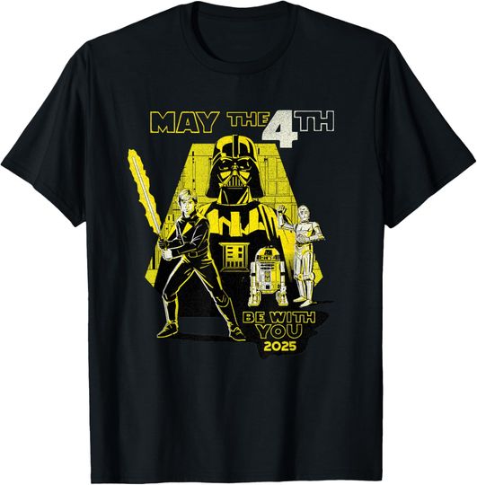 Discover Star Wars Day: May the 4th Be With You 2025 Retro Distressed T-Shirt
