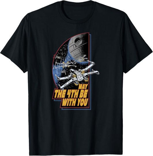 Discover Star Wars Day May the 4th Be With You Vintage Space Battle T-Shirt